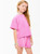 Girls' Pink Mineral Wash Shorts Set
