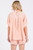 Peach Checker Button-down Top & Shorts Set