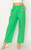 Green Poplin Wide Leg Pants