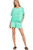 Mint Acid Wash Shorts Set
