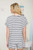 Black & White Stripe Knit Shorts Set