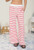 Red Stripe Collared Top & Pants Set