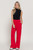 Red Soft Modal Wide Leg Pants