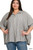 Black Stripe Button-up Plus Top