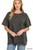 Ash Black Acid Wash French Terry Top