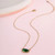 Emerald Oval Pendant Necklace