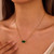 Emerald Oval Pendant Necklace