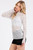 White Polka-dot Mesh Top