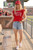 Red & White Game Day Ruffle Top