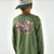 Burlebo Ducks Flying In Heather Olive Long Sleeve Youth Tee