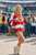 Red Varsity Stripe Zip Pullover