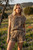 Taupe Leopard Ribbed Shorts Set