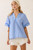 Blue Stripe Woven Blouse