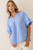 Blue Stripe Woven Blouse