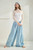 Washed Chambray Denim Wide Leg Pants