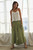 Washed Cotton Gauze Olive Cropped Plus Pants