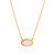 White Jade Oval Pendant Necklace