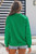 Kelly Green Reversible Mock Neck Sweatshirt
