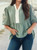 Smoke Green Embroidered Babydoll Top