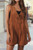 Brown Boho Style Tie Romper
