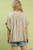 Latte Stripe Oversize Collared Top