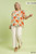 Mint Mix Floral Print Puff Sleeve Plus Top
