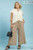 Tan Stripe Wide Leg Plus Pants