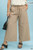 Tan Stripe Wide Leg Plus Pants