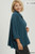 Slate Blue Scalloped Hem Plus Blouse