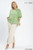 Sage & Cream Abstract Print Plus Top