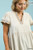 Oatmeal Contrast Trim Plus Babydoll Dress