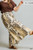 Feather Print Wide Leg Plus Pants