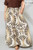 Feather Print Wide Leg Plus Pants