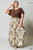 Feather Print Wide Leg Plus Pants