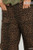 Brown Leopard Print Wide Leg Plus Pants