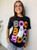 Boo Stacked Black Tee