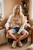 Fawn Graphic Oversize Cream Sweater