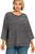 Black Washed 3/4 Sleeve Plus Sweater