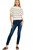 Ivory Stripe Mock Neck Cropped Sweater