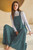 Teal Green Tiered Overall Jumpsuit