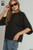 Umgee Black Round Hem Raglan Sleeve Top