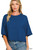 Heather Navy Short-sleeve Boxy Sweater