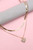 Double Layer Rhinestone Heart Necklace