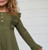 Girls' Olive Green Ribbed Ruffle Top