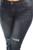 Dark Blue Distressed Plus Skinny Jeans