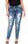 Blue Distressed Plus Skinny Jeans