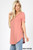 Ash Rose Vneck Round Hem Top