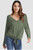 Piko Olive Vneck Tie Top
