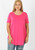 Fuchsia Scoop Neck Plus Top