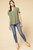 Olive Vneck Placket Top